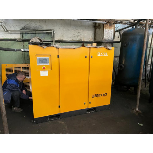 Винтовой компрессор BERG ВК-75Р 16 бар, IP54
